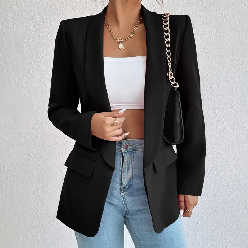 Alina | Blazer Damen Elegant Langarm Offene Front