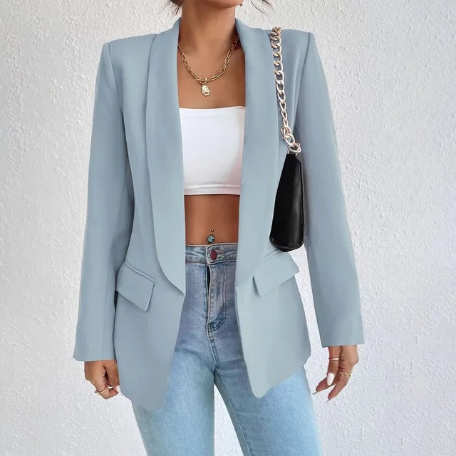 Alina | Blazer Damen Elegant Langarm Offene Front