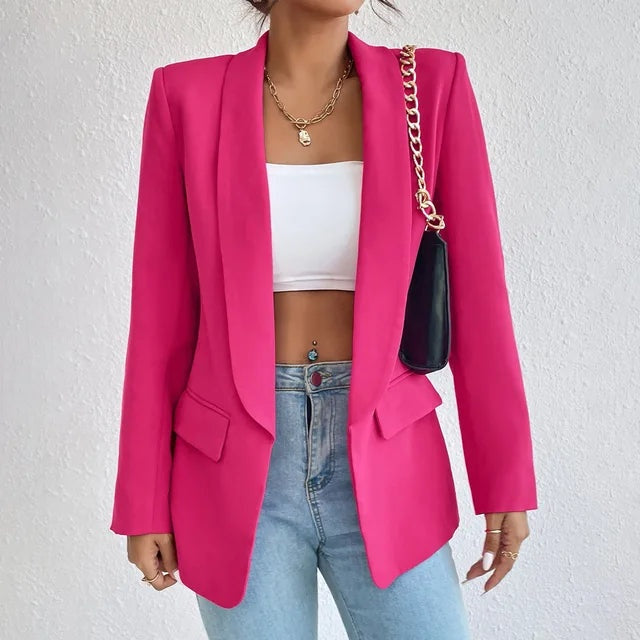 Alina | Blazer Damen Elegant Langarm Offene Front