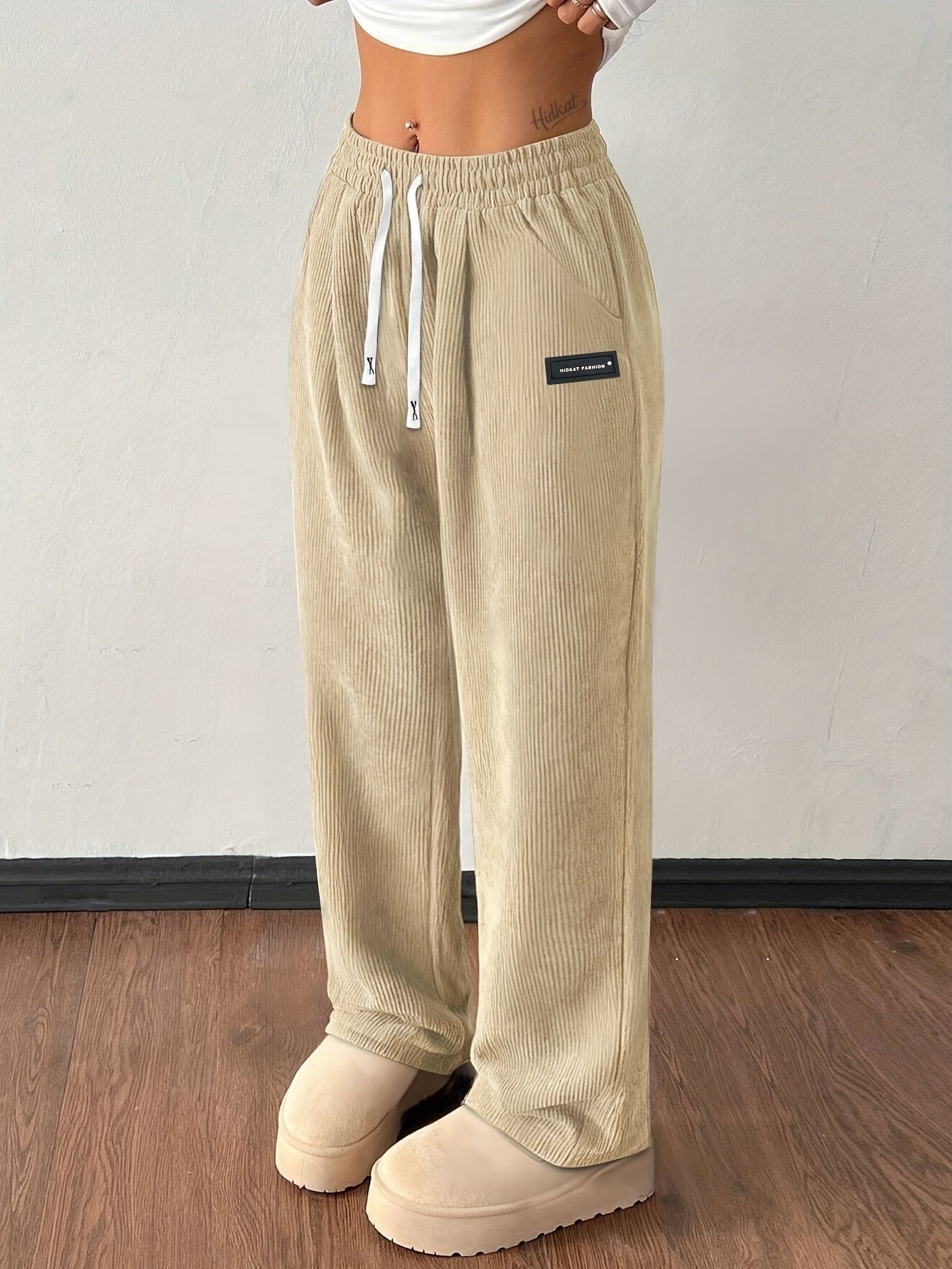 Alina | Cordhose Damen Weites Bein Hohe Taille
