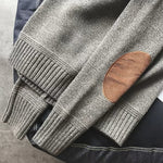 Amelie | Pullover aus Wolle Damen Rundhals mit Ellenbogenpatches
