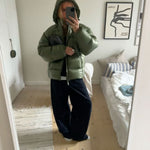 Andri | Daunenjacke Herren Glänzend mit Kapuze Oversized