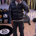 Andri | Daunenjacke Herren Glänzend mit Kapuze Oversized