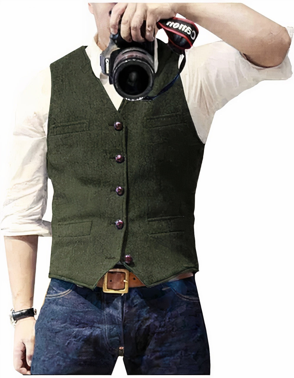 Andri | Gilet Herren Elegant Geknöpft Slim Fit