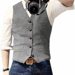 Andri | Gilet Herren Elegant Geknöpft Slim Fit
