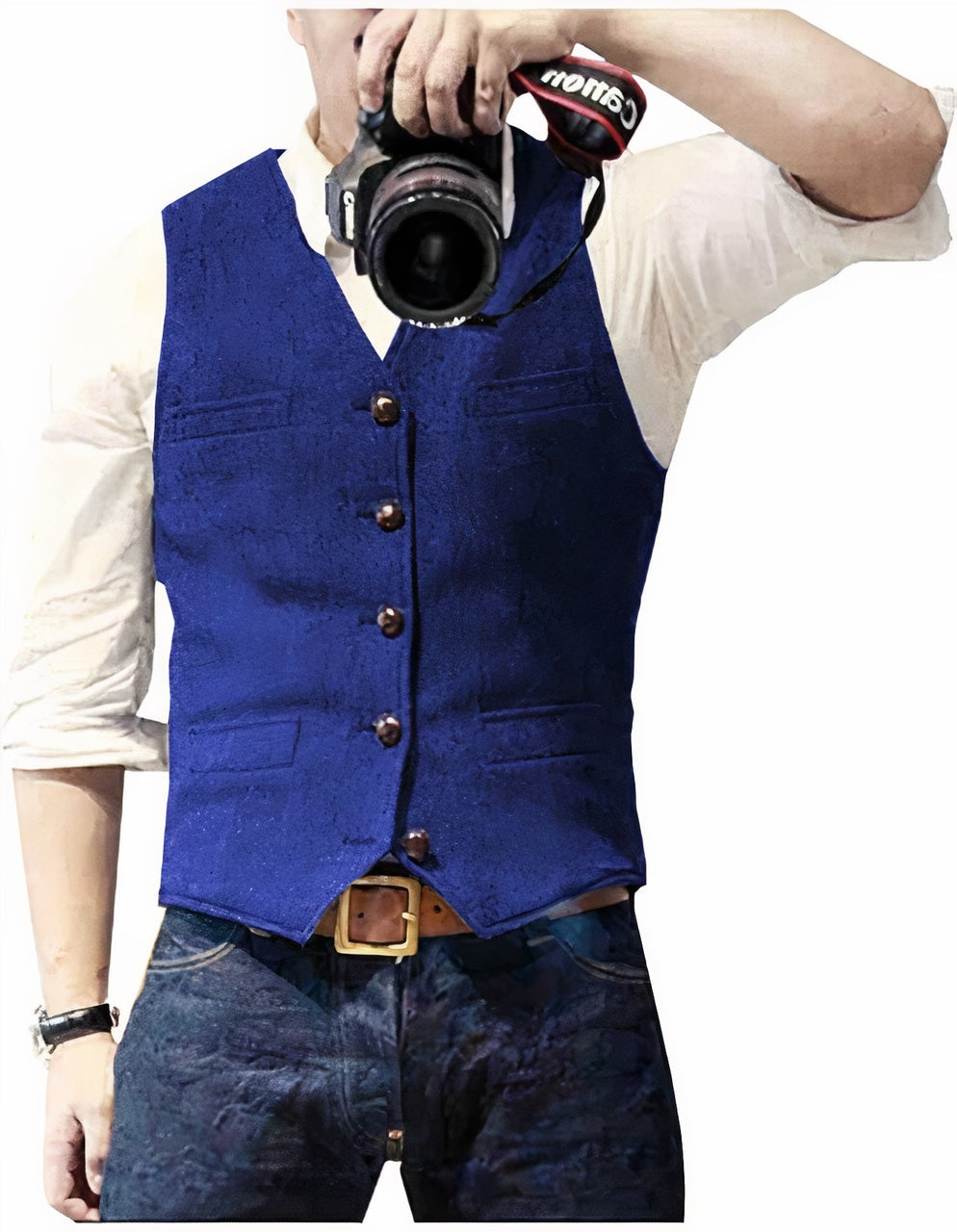 Andri | Gilet Herren Elegant Geknöpft Slim Fit
