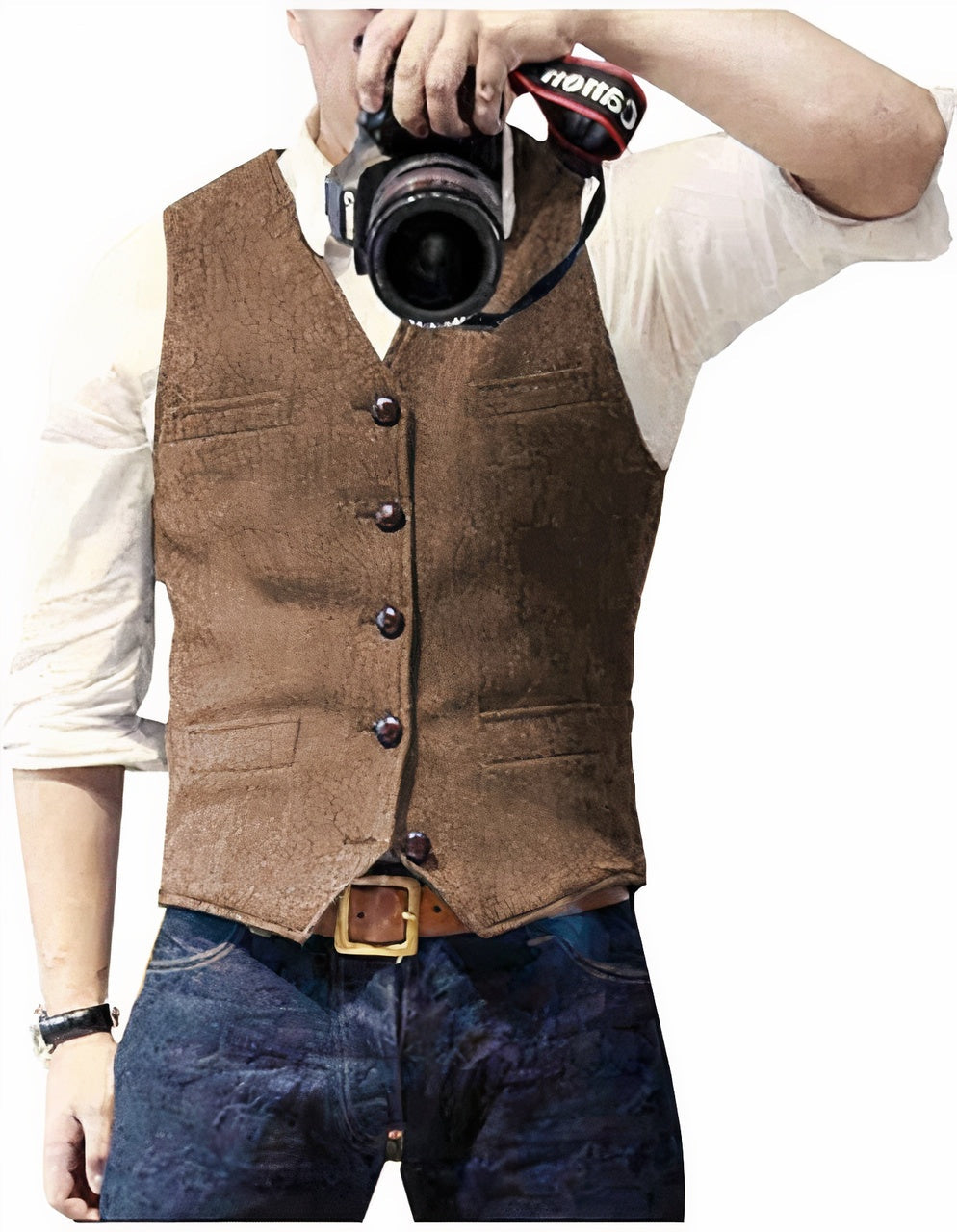 Andri | Gilet Herren Elegant Geknöpft Slim Fit