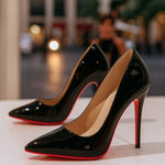Antonia | High Heels Pumps Damen Lackleder Spitze
