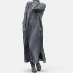 Ariane | Strickkleid Maxi Damen Rollkragen Langarm Oversized