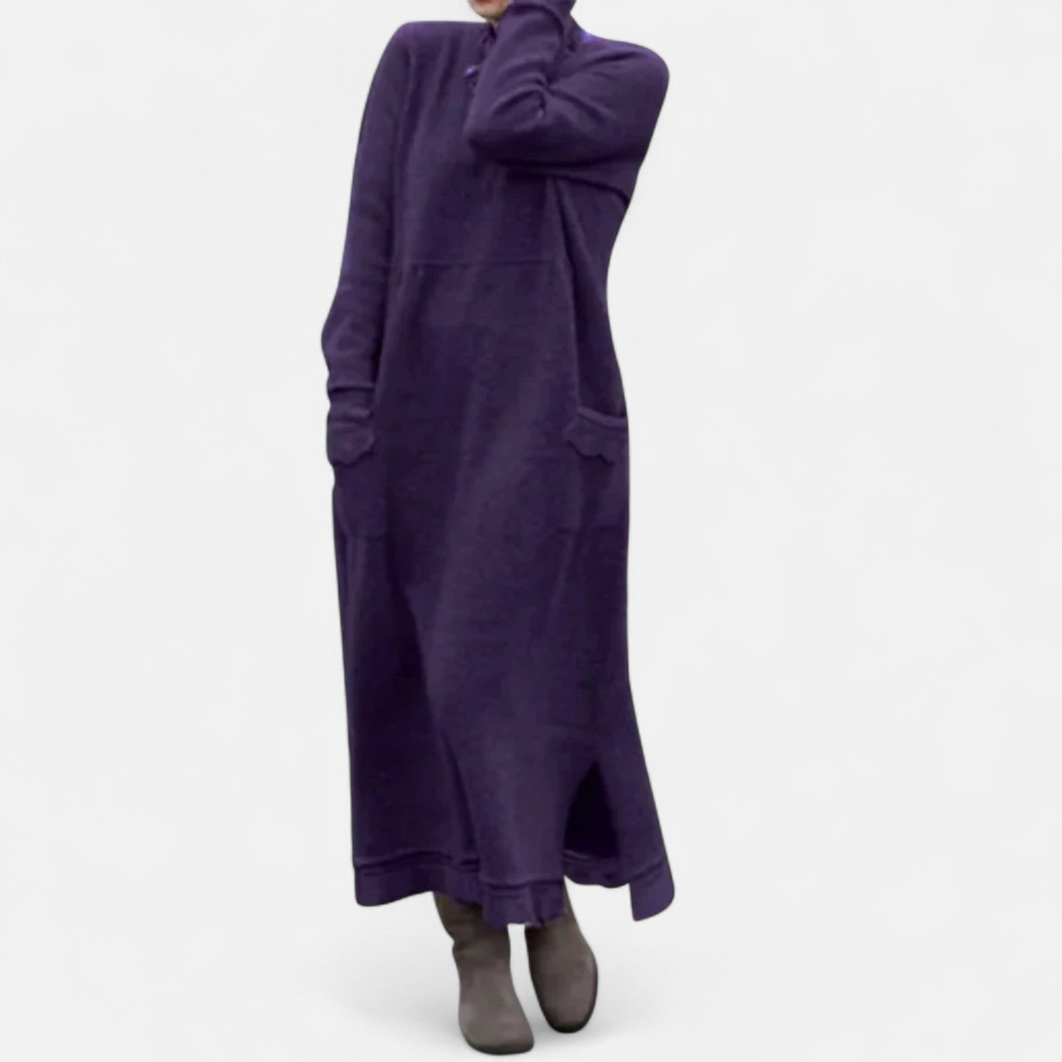 Ariane | Strickkleid Maxi Damen Rollkragen Langarm Oversized