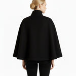 Beatrice | Cape Mantel Damen Wollmischung Stehkragen Gürtel