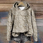 Beatrice | Hoodie Damen Blumenmuster Kapuzenpullover Oversize