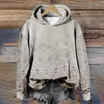 Beatrice | Hoodie Damen Blumenmuster Kapuzenpullover Oversize