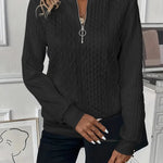 Beatrice | Pullover Damen Sweatshirt Zopfmuster Rundhals Langarm
