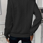 Beatrice | Pullover Damen Sweatshirt Zopfmuster Rundhals Langarm