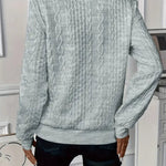 Beatrice | Pullover Damen Sweatshirt Zopfmuster Rundhals Langarm