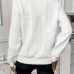 Beatrice | Pullover Damen Sweatshirt Zopfmuster Rundhals Langarm