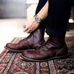 Benedikt | Leder Schnürstiefel Herren Cap-Toe Gummisohle
