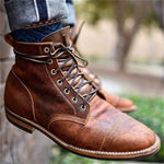 Benedikt | Leder Schnürstiefel Herren Cap-Toe Gummisohle