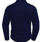 Benjamin | Sweatshirt mit Polokragen Pullover Herren Waffelmuster Armtasche