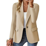 Carla | Blazer Damen Einknopf Langarm Tailliert