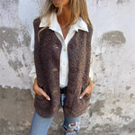 Charlotte | Fleecejacke Damen Gilet Ärmellos Teddy-Fleece