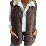 Charlotte | Fleecejacke Damen Gilet Ärmellos Teddy-Fleece