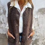 Charlotte | Fleecejacke Damen Gilet Ärmellos Teddy-Fleece