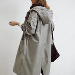 Charlotte | Trenchcoat Damen mit Kapuze Oversize Lang