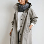 Charlotte | Trenchcoat Damen mit Kapuze Oversize Lang