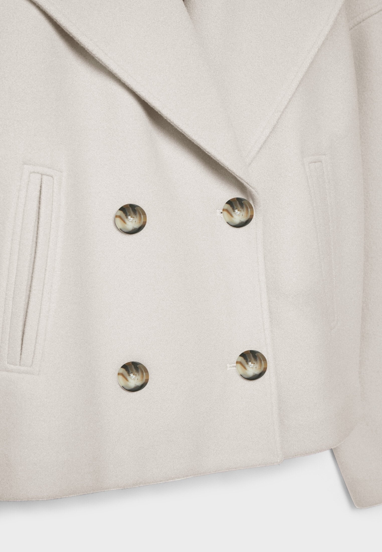 Clara | Wolljacke Kurz Damen Zweireihig Oversized