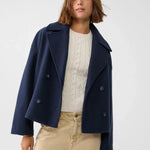 Clara | Wolljacke Kurz Damen Zweireihig Oversized