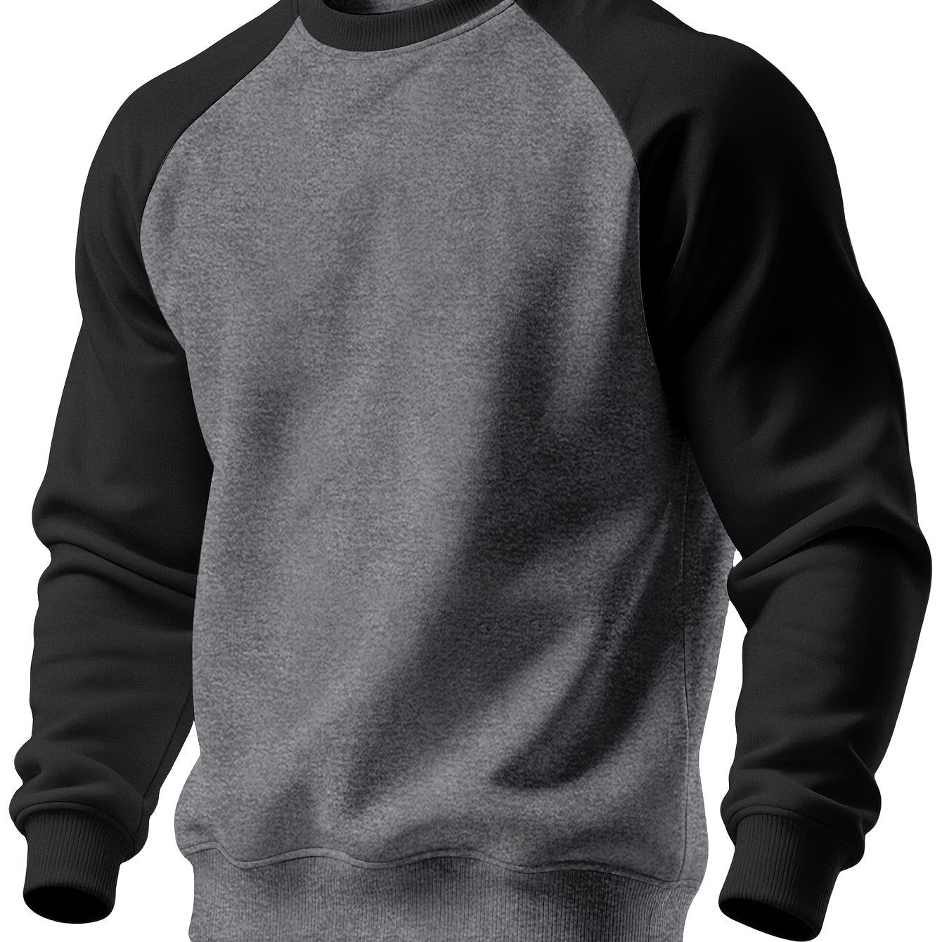 Curdin | Sweatshirt Rundhals Herren Raglanärmel Rippbündchen