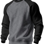 Curdin | Sweatshirt Rundhals Herren Raglanärmel Rippbündchen