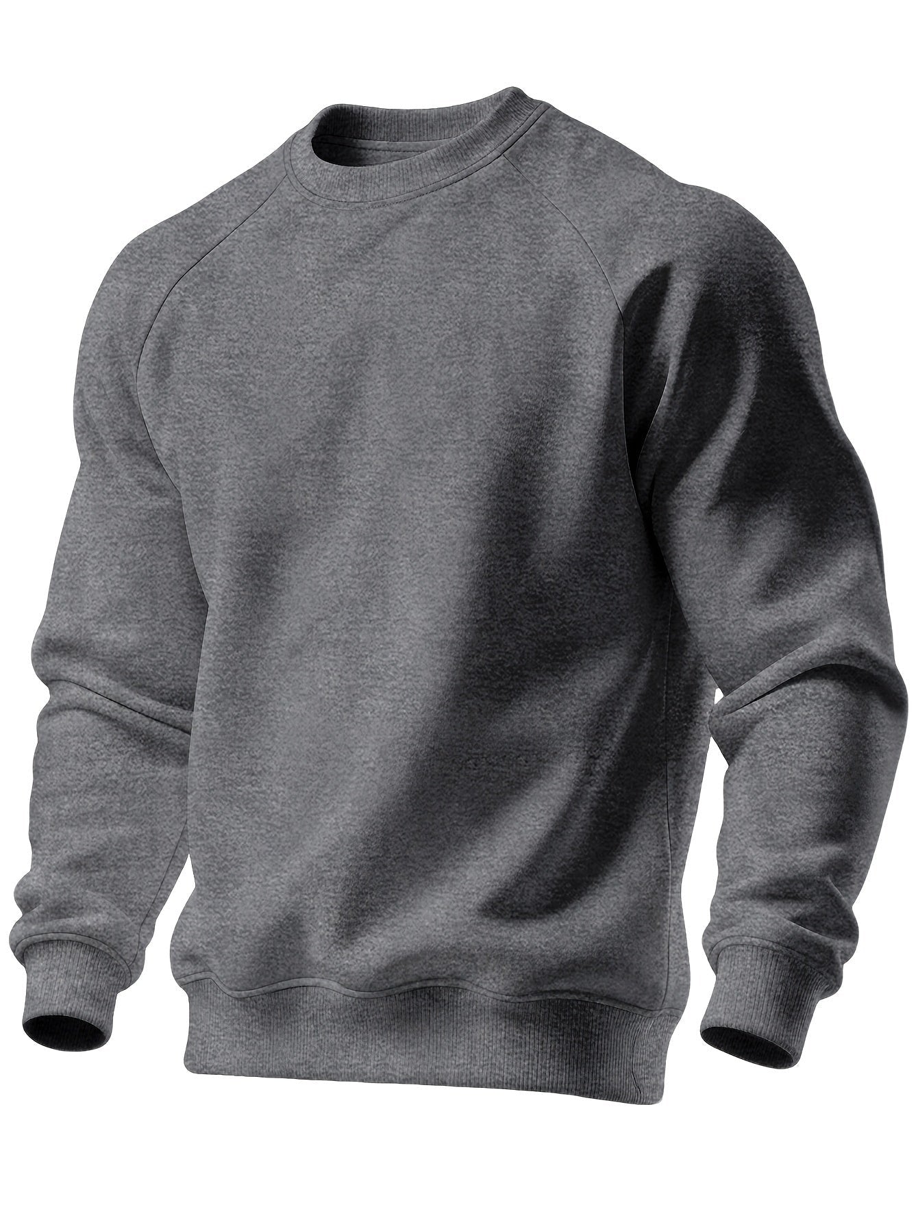 Curdin | Sweatshirt Rundhals Herren Raglanärmel Rippbündchen