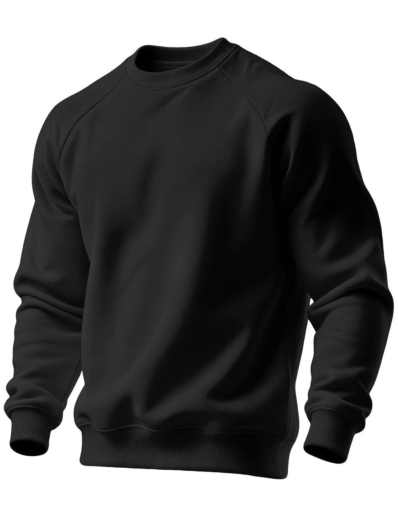 Curdin | Sweatshirt Rundhals Herren Raglanärmel Rippbündchen