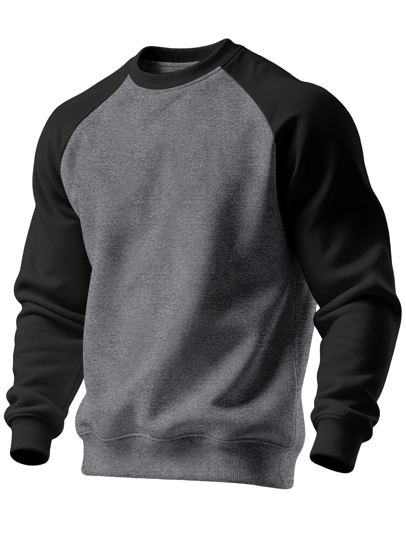 Curdin | Sweatshirt Rundhals Herren Raglanärmel Rippbündchen