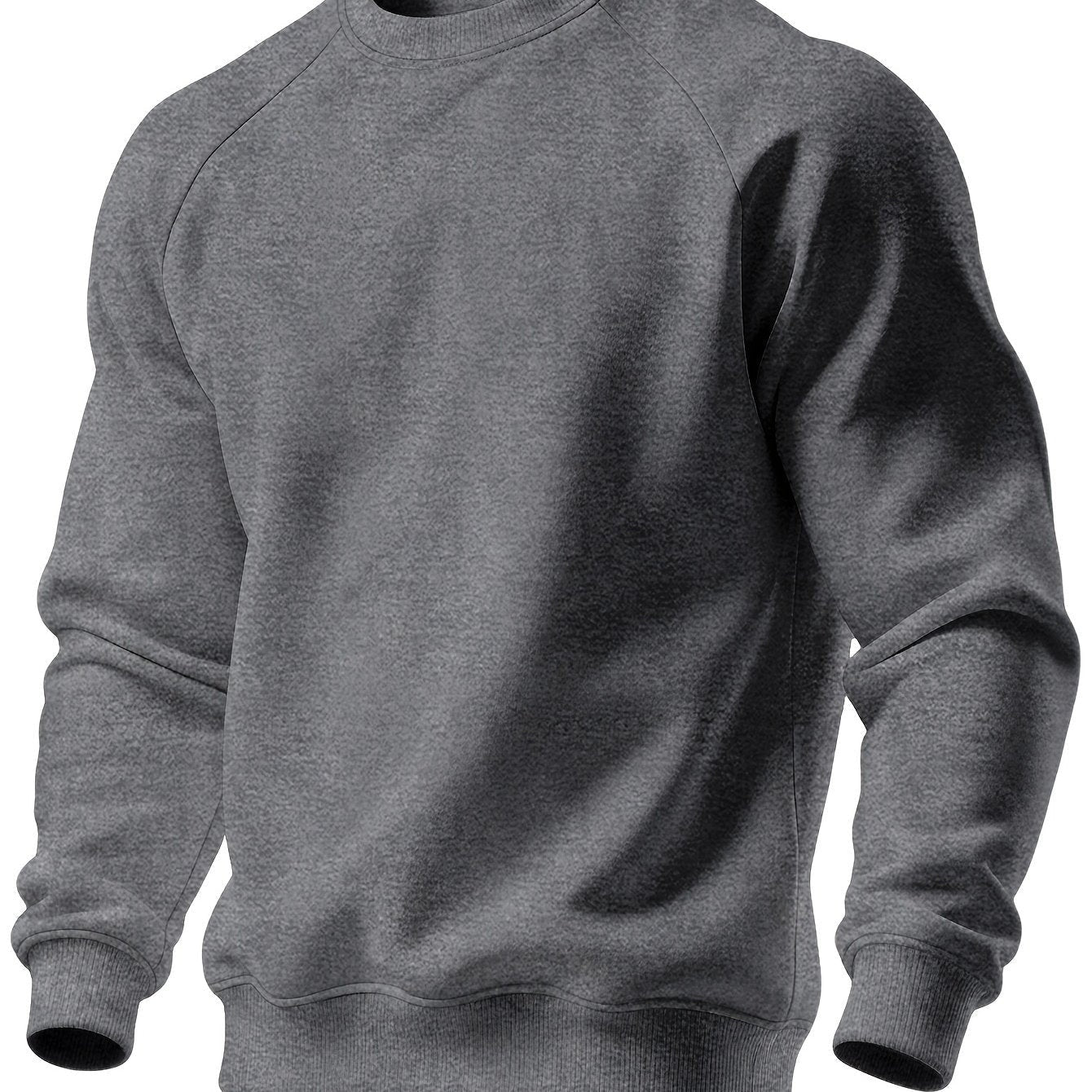 Curdin | Sweatshirt Rundhals Herren Raglanärmel Rippbündchen