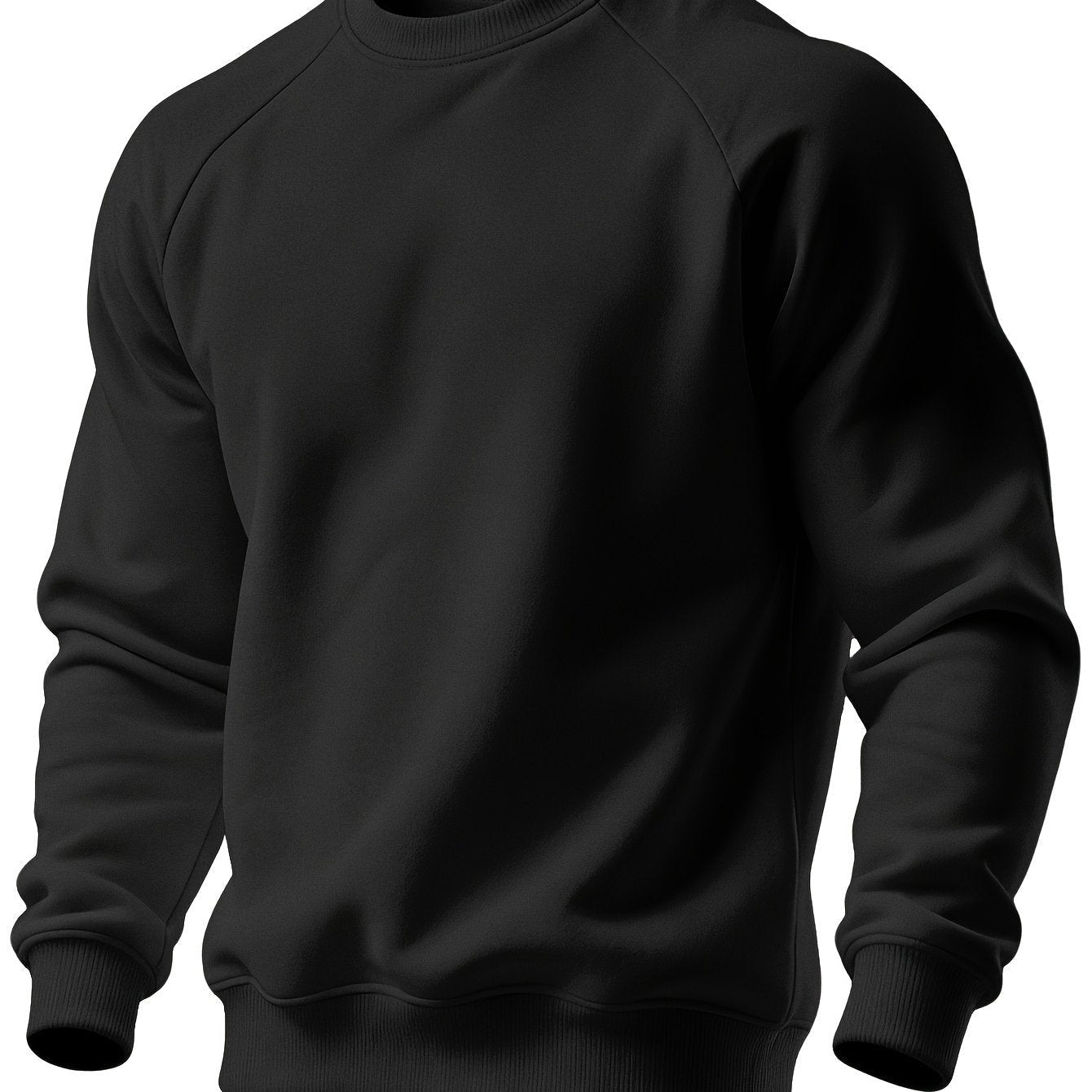 Curdin | Sweatshirt Rundhals Herren Raglanärmel Rippbündchen