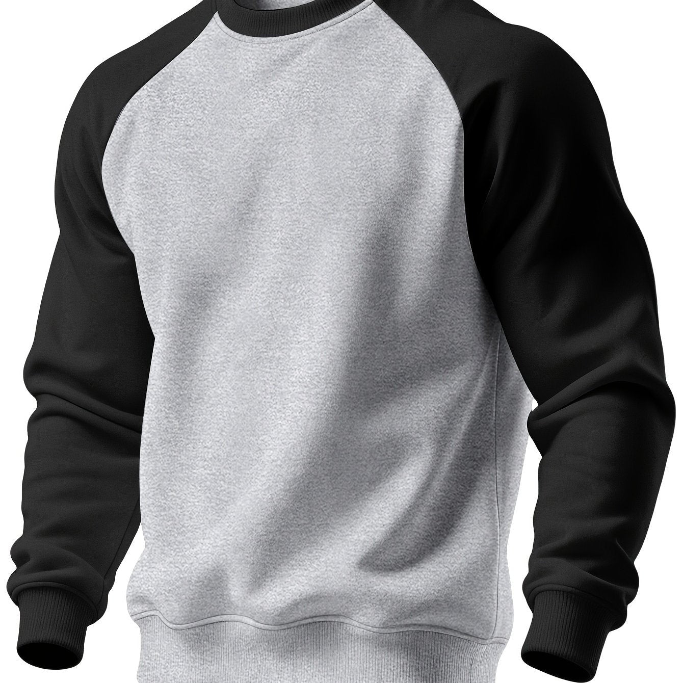 Curdin | Sweatshirt Rundhals Herren Raglanärmel Rippbündchen