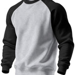 Curdin | Sweatshirt Rundhals Herren Raglanärmel Rippbündchen