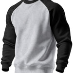Curdin | Sweatshirt Rundhals Herren Raglanärmel Rippbündchen