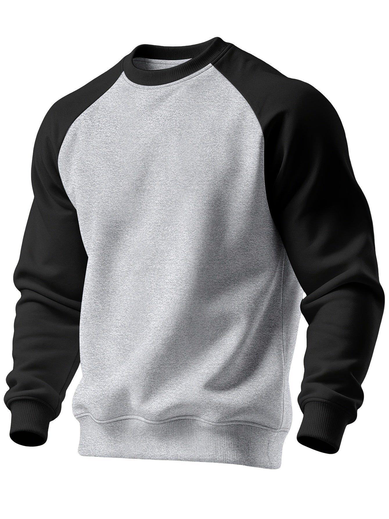 Curdin | Sweatshirt Rundhals Herren Raglanärmel Rippbündchen