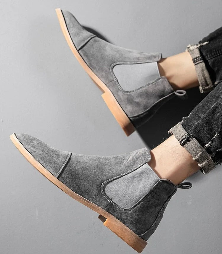 Cyrill | Chelsea Boots aus Wildleder Stiefel Herren mit Zehenkappe