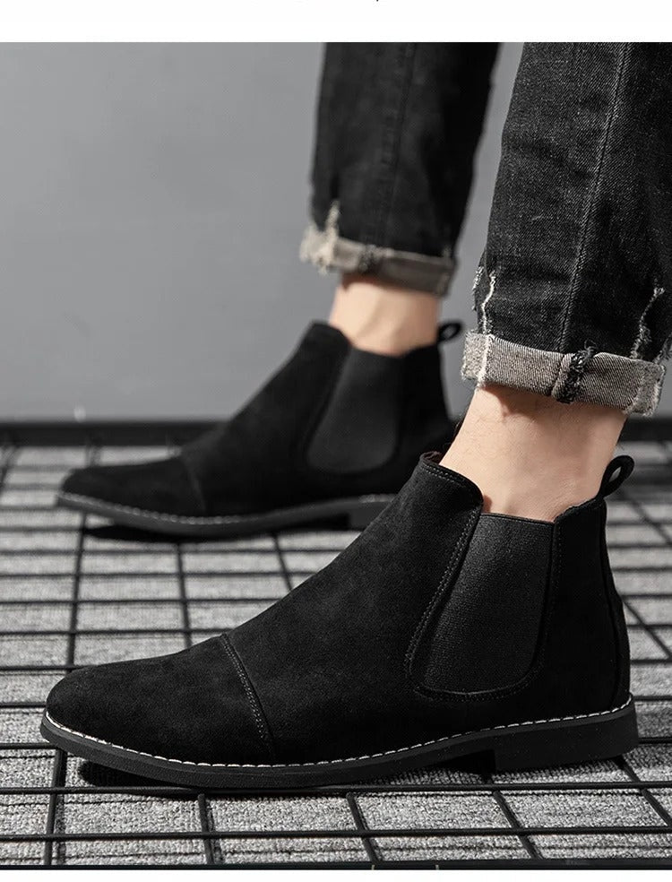 Cyrill | Chelsea Boots aus Wildleder Stiefel Herren mit Zehenkappe