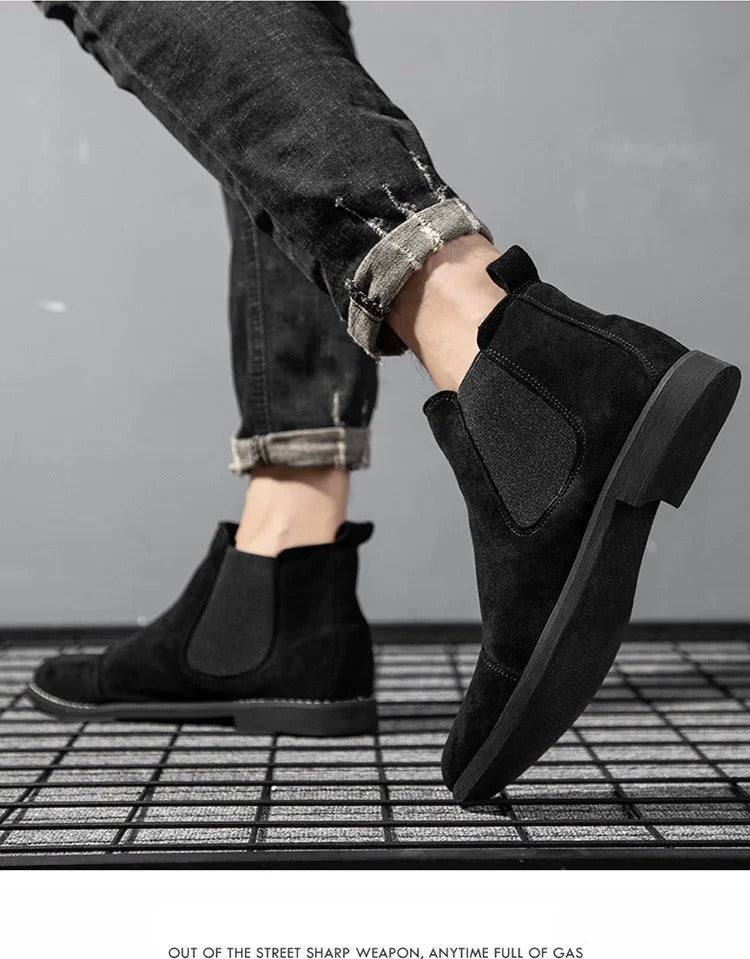 Cyrill | Chelsea Boots aus Wildleder Stiefel Herren mit Zehenkappe