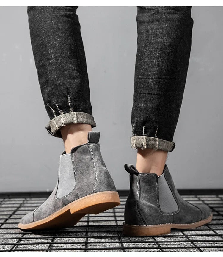 Cyrill | Chelsea Boots aus Wildleder Stiefel Herren mit Zehenkappe