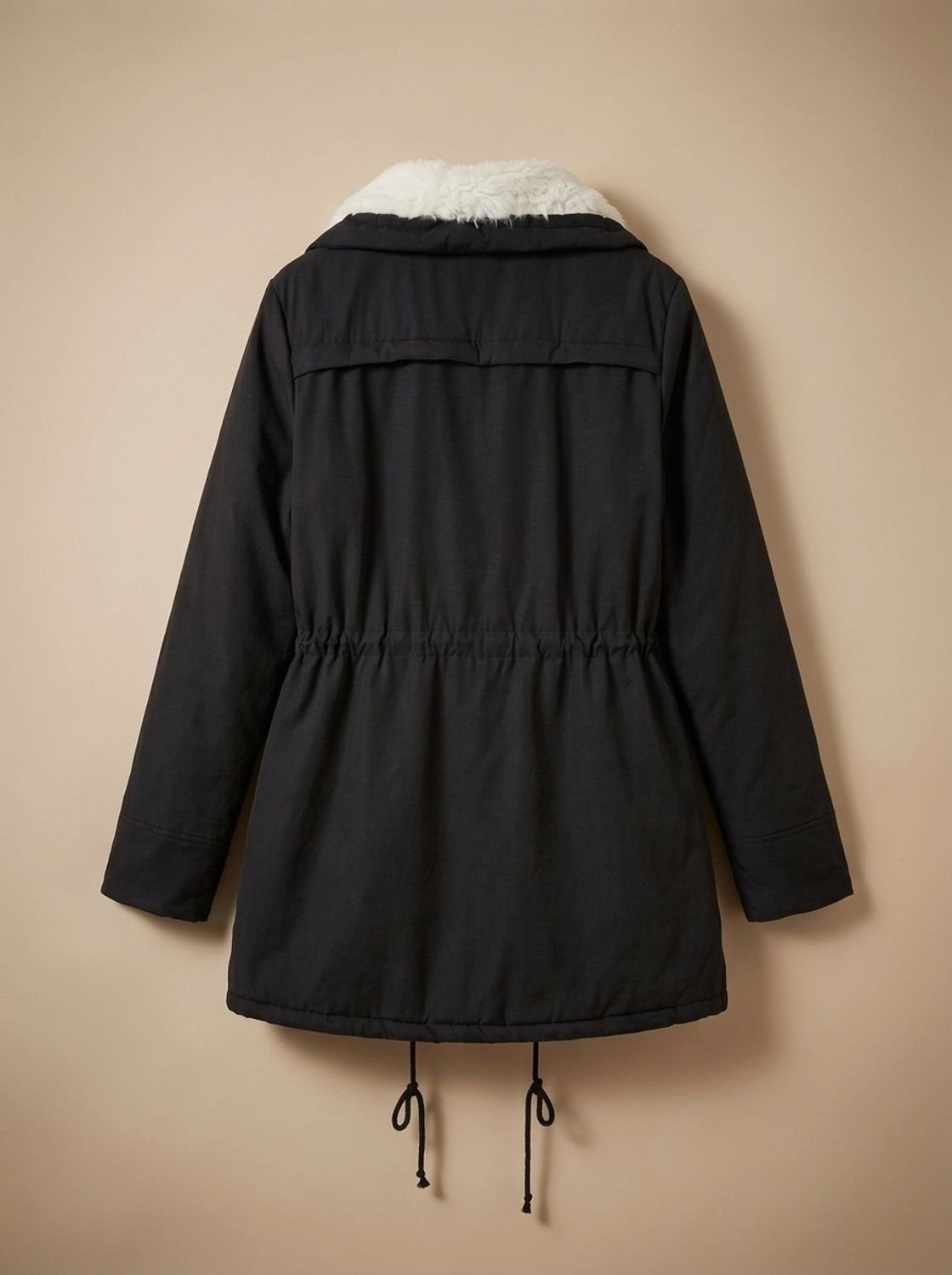 Daniela | Parka Damen mit Kunstfellkragen Gefüttert Kordelzug