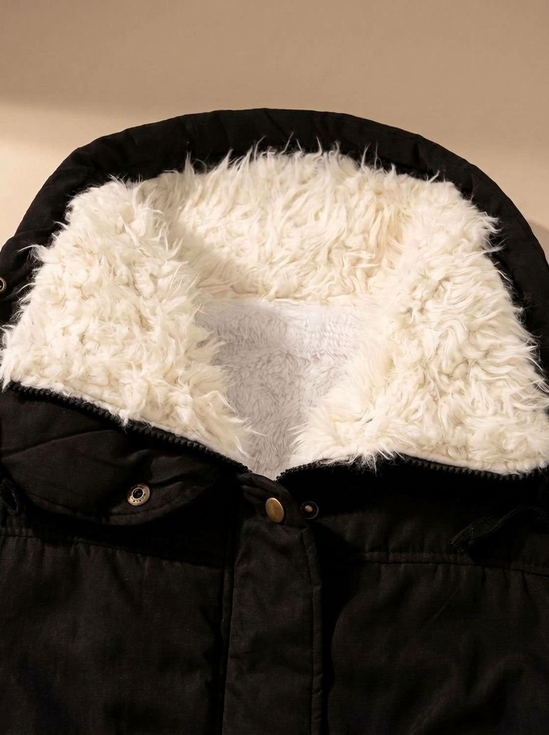 Daniela | Parka Damen mit Kunstfellkragen Gefüttert Kordelzug