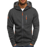Dario | Hoodie Herren mit Reissverschluss Kapuze und Kordelzug Polyester